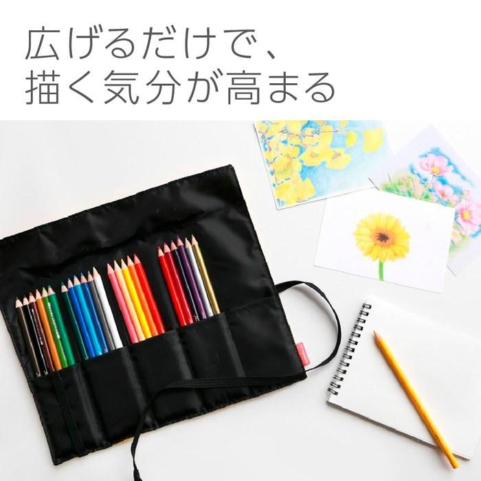 Tombow Color Pencil 36-Color Roll Case Set with Sharpener MJ-CRNQ36CQAAZ