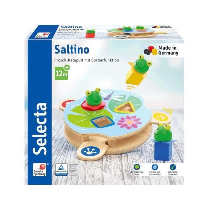 Selecta saltino grenouille en bois multicolore - 62072
