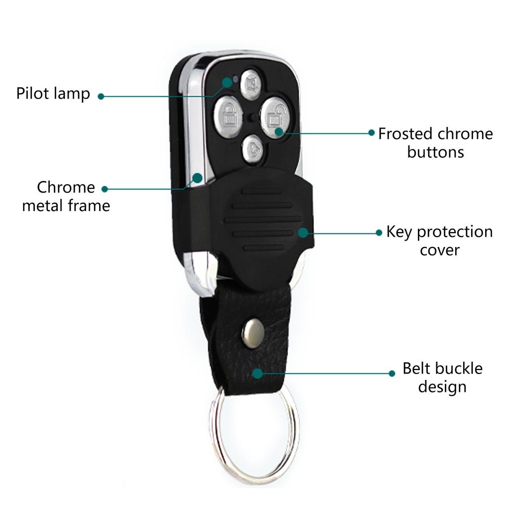 Wireless Duplicator Intelligent Learning Remote Control Keychain 4 Buttons Garage Door Opener 315MHZ/433MHZ