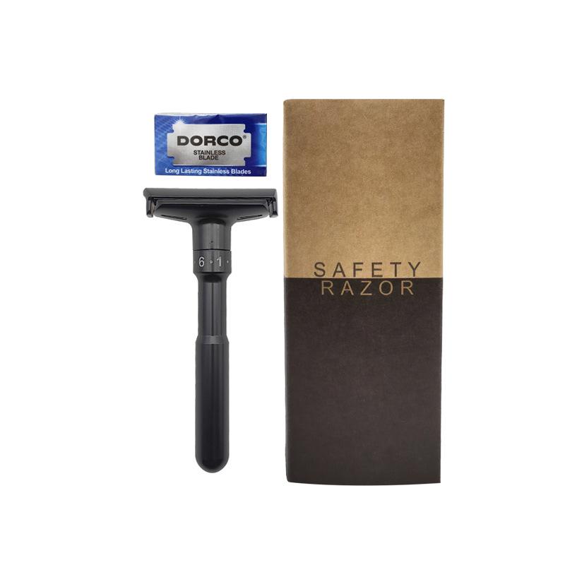 T-Type Men's Vintage Zinc Alloy Safety Razor for Shaving and Hair Removal