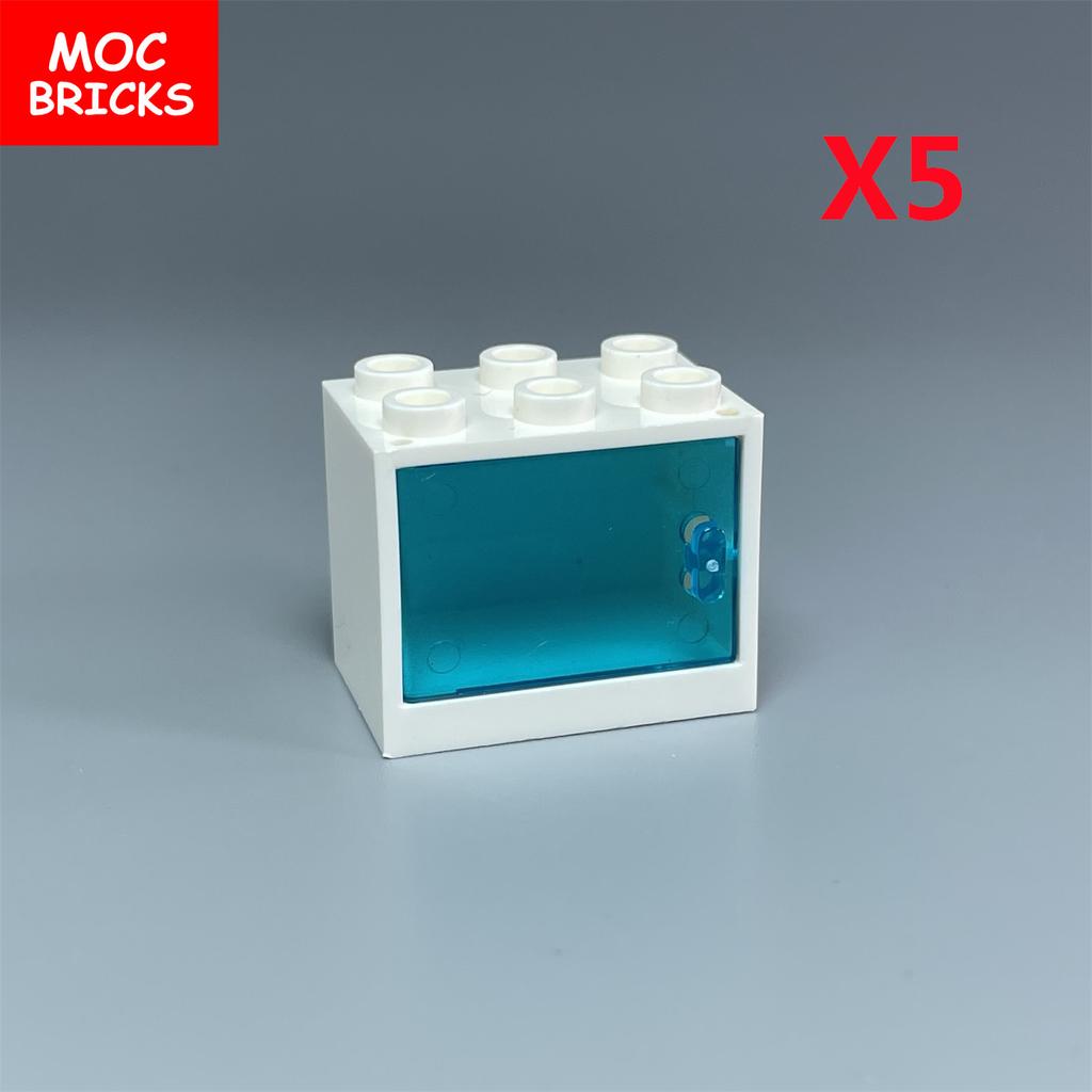 Коробка-шкафчик для кубиков MOC Контейнер 2x3x2 Шкафы Собираемые Частицы 4532 4533 Городской Дом Строительные Кирпичики Детали