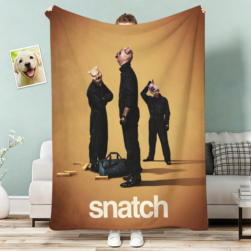 Классический криминальный комедийный фильм Snatch Бросок Легкое 240 г Фланелевое одеяло Мягкое, приятное для кожи Для летнего охлаждения