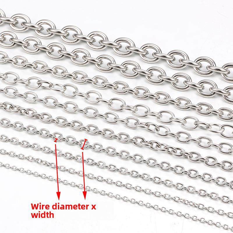 Цепочка из овальных звеньев из золотой нержавеющей стали для изготовления ювелирных изделий - Аксессуары для ожерелий и браслетов