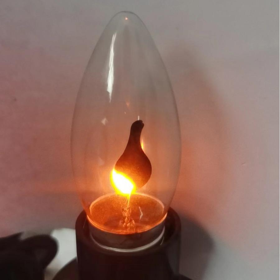 Креативная лампа накаливания C35 с вольфрамовой нитью в виде пламени - стиль Эдисона