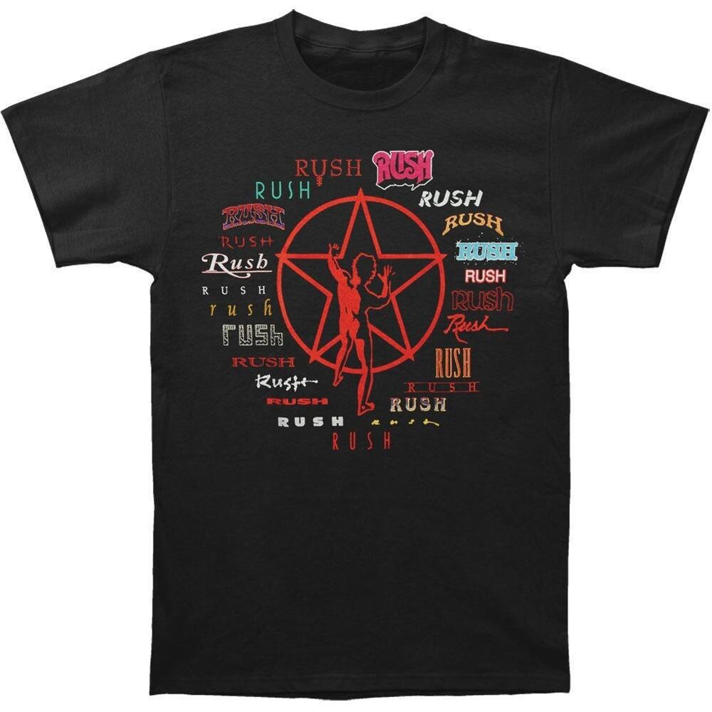 Rush Evolution Of Logo T-shirt Black Men S234XL A207 Unisex T-Shirt