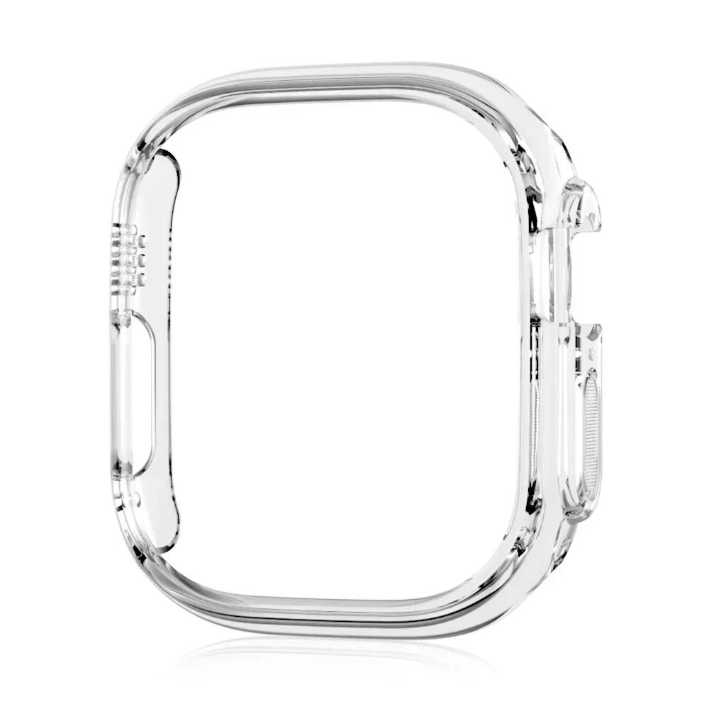 Чехол для ПК для Apple Watch 45 мм 41 мм 38 мм 42 мм 40 мм 44 мм Гальванизированная скелетная крышка Жесткий чехол Рамка для iWatch 10 9 SE 8 7 6 5 4 3 2 1