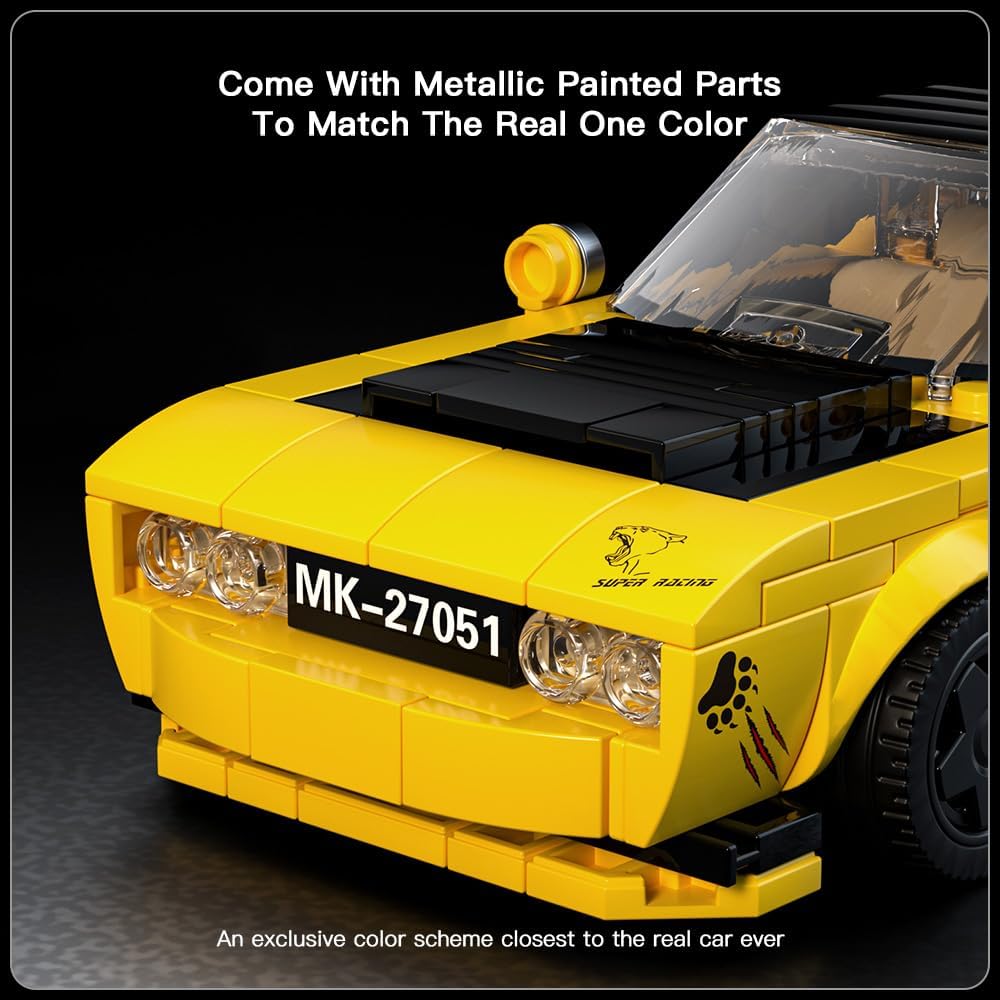 MOULD KING Speed Champion Challenger SRT Supercar 27051 Building Set Toy Collectible Model Car Block Children's Gift 8+(368 Pieces)