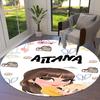 Круглый ковер Aitana, Ковер для гостиной, спальни, дивана, игровой комнаты, Нескользящий коврик для пола
