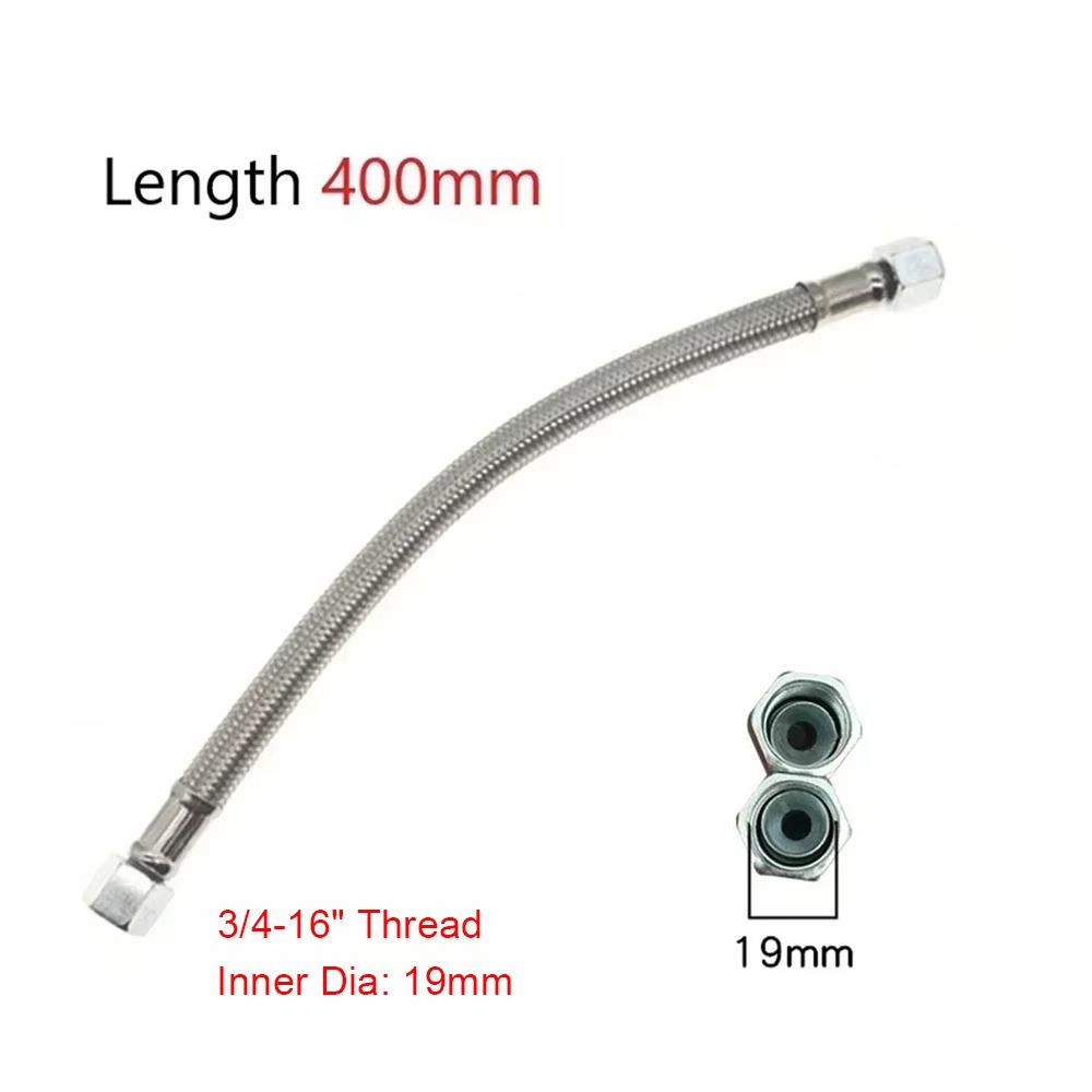1Pcs 400mm Air Compressor Exhaust Tube with Air Pump Check Valve 14/16/19mm Intake Tube Stainless Steel Hose Connecting Pipe