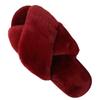 Women'S Plush Slippers Women'S Crossover Fur Slippers Casual Warm Cotton Drag