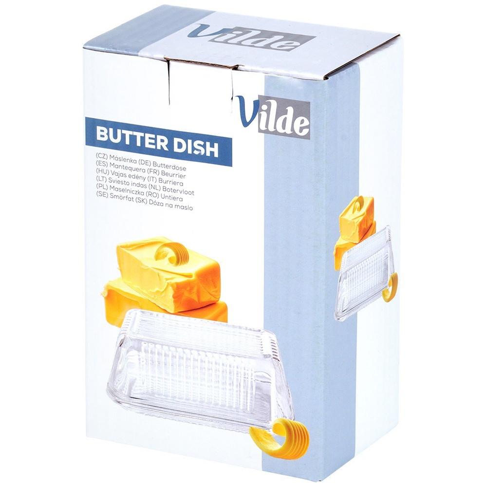 Glass butter dish