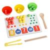 Handmade Wooden Math Clip Beads: Educational Number Matching Toy for Children