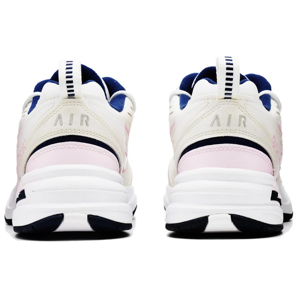 Nike Air Monarch 4 Anti-Slip And Wear-Resistant Support Height Increasing Low-Top Chunky Sneakers Unisex Gray Pink 415445-102(Team145-)