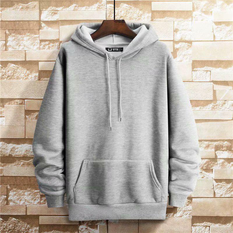 Толстовка свободного кроя Unisex Plus Velvet - весна/осень в корейском стиле, однотонная