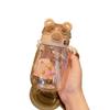 Бутылка для воды новая детская с трубочкой пластиковая портативная милая летняя студенческая высокая ценность детская чашка детский чайник для детского сада