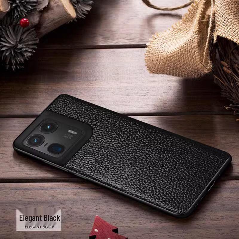 Защитный чехол из коровьей кожи с узором личи для Motorola Edge X30/S30 Pro