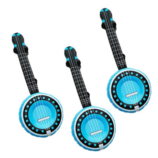 Надувной шар Банджо Инструмент Портативные надувные игрушки ПВХ Сценический реквизит для гавайской вечеринки Пляжная и музыкальная тематика Декорация