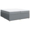 Maison Exclusive - Sommier à lattes de lit avec matelas Gris clair 200x200cm Tissu