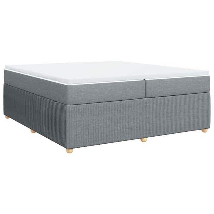 Maison Exclusive - Sommier à lattes de lit avec matelas Gris clair 200x200cm Tissu