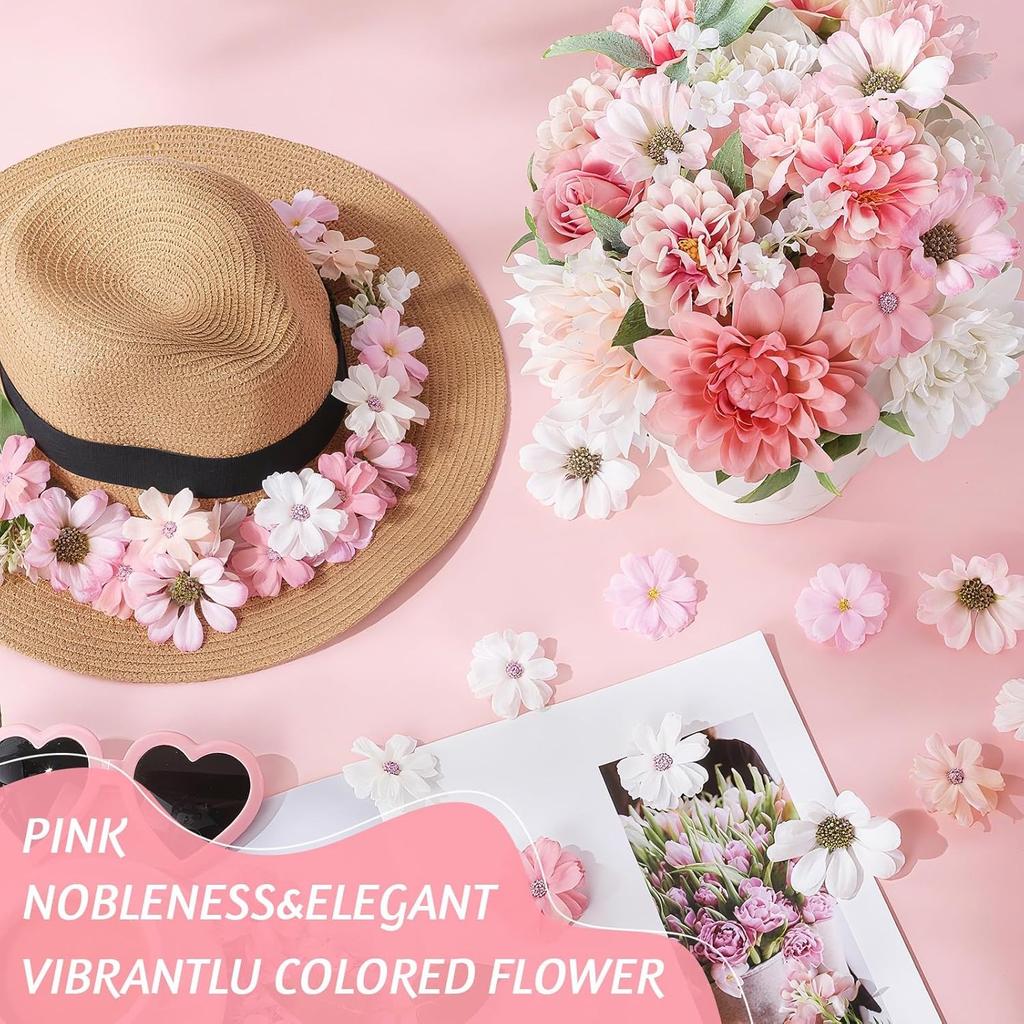 42Pcs Artificial Flowers Leaf Flower Stalk Set Fake Flowers for Home Decor Wedding Decoration Party Supplies DIY Crafts Garland