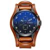 CURREN 8225 Мужские Большие Спортивные Часы на Кожаном Ремешке Популярные Мужские