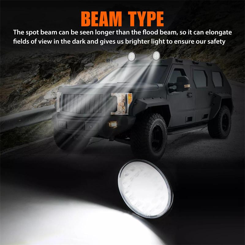 Светодиодная балка 4,5 дюйма, 99 Вт, для бездорожья, точечная, Off Road 4X4, для грузовика, внедорожника, лодки, квадроцикла, Jeep, трактора, фара, 12 В, 24 В, ходовые огни