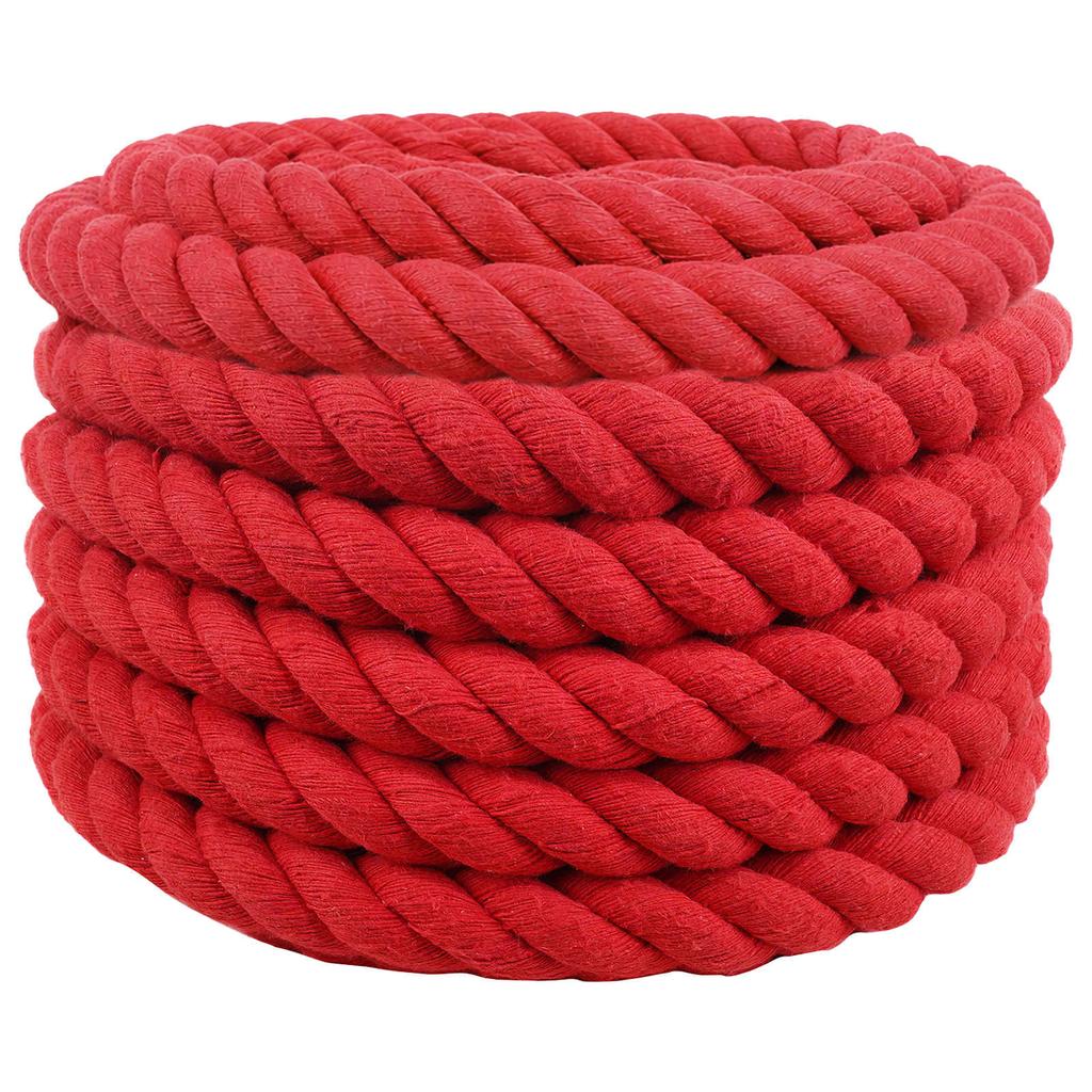 Cotton Rope 36 mm 5 m Red 100percent Cotton