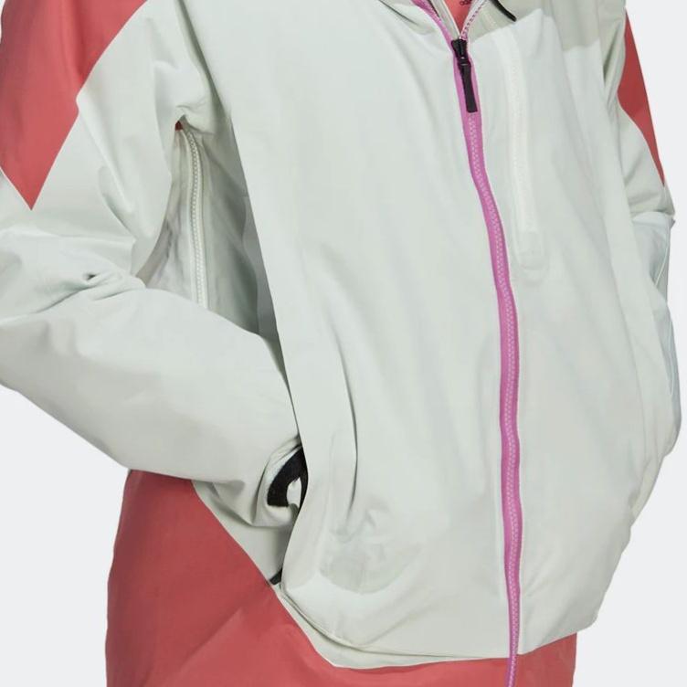 (WMNS) Женская утепленная куртка adidas Terrex MYSHELTER Snow, 2-слойная, азиатский размер, 'White Pink', HI5484