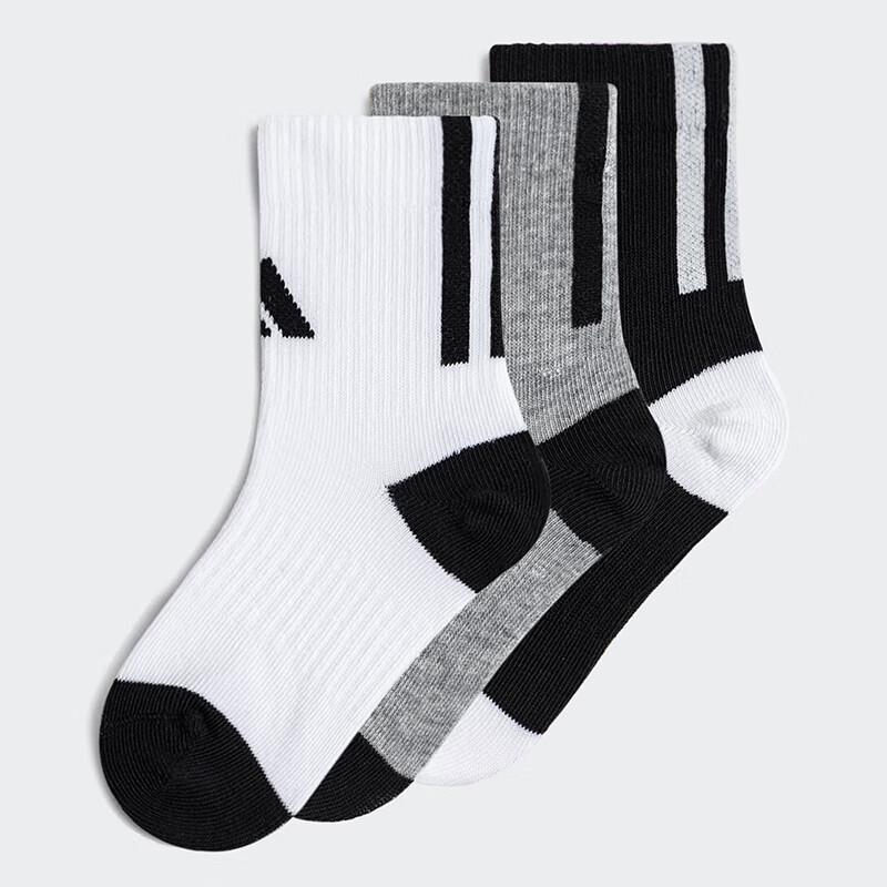 adidas Детские хлопковые носки средней длины, 3 пары