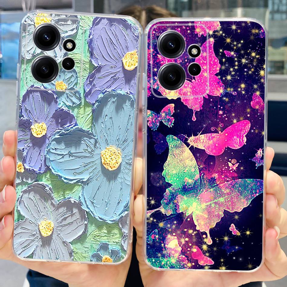 Для Xiaomi Redmi Note 12 Global Стильный Чехол для Телефона Мягкий Силикон ТПУ Задняя Крышка Для Redmi Note 12 Pro 4G Note12 12Pro