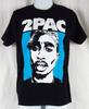 Мужская новая футболка с изображением рэпера 2PAC Tupac Shakur, черная с синим, размеры S M L XL 2XL, унисекс