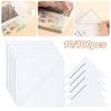 10/100pcs Transparent Book Anti-curling Edge Protectors for Elementary School Notebooks Notebooks