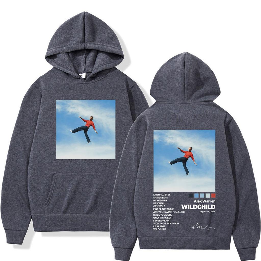 Alex Warren New Album Wild Child Tour Merch Hoodie Men Women Fashion Sweatshirts Long Sleeves Loose Casual Hip-hop Pullover
