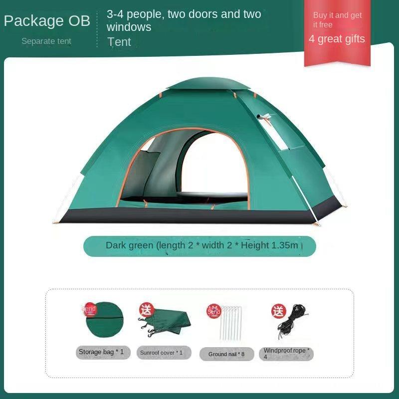 Быстро открывающаяся семейная весенняя палатка для активного отдыха на открытом воздухе, одиночная, двойная, для нескольких человек, пляжная палатка для приключений, кемпинга, простая кемпинговая палатка