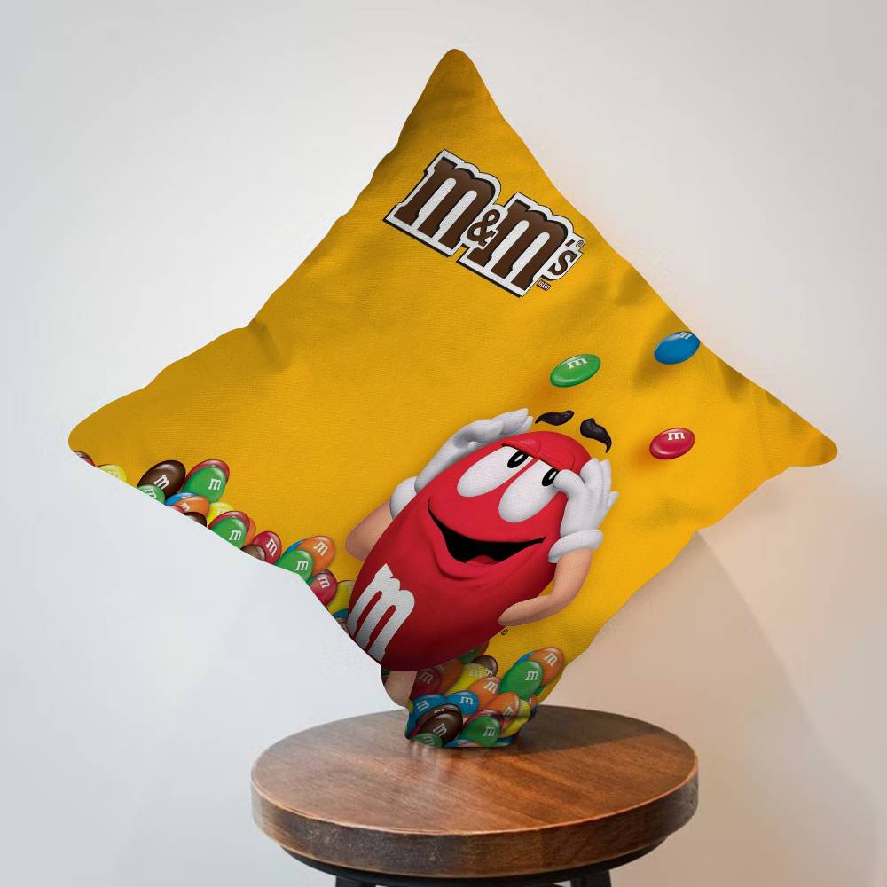 Мультяшная подушка M-Ms C-Chocolate Подушка в стиле аниме Подушка для изголовья дивана-кровати Чехол для подушки Чехол для подушки 45X45 См Модная