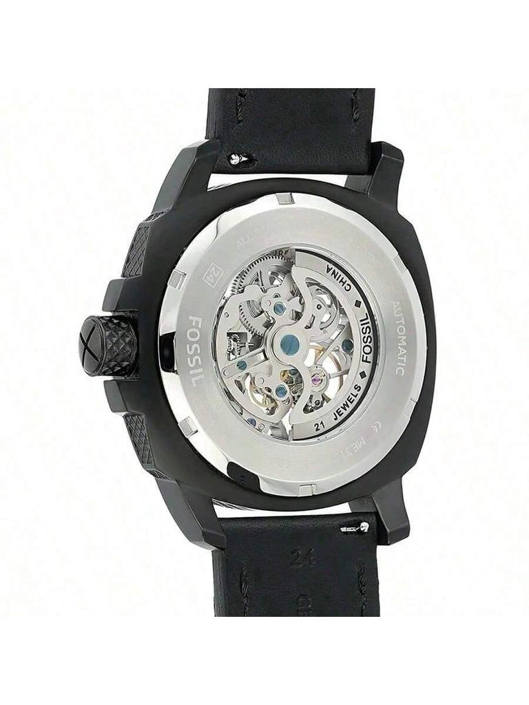 Fossil Мужские кварцевые часы из нержавеющей стали с тремя стрелками, корпус из нержавеющей стали/зеркало из устойчивого к царапинам стекла ME3080