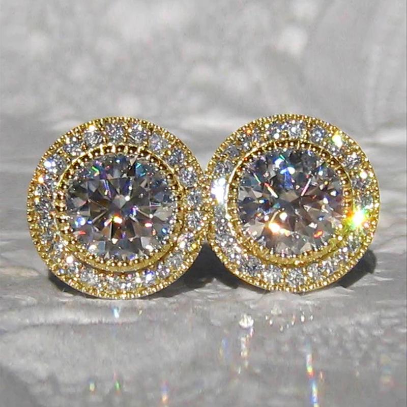 2026 Dainty Small Round CZ Stud Earrings for Women Simple and Elegant Daily Wear Ear Piercing Accessories Statement Jewelry