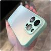 Luxury Gradient Laser Matte Phone Case For iPhone 15 Pro Max 14 13 12 Glass Lens Camera Protection Shockproof Bumper Hard Cover