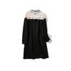 Xiao Bai Loves These Skirts In the Workplace! Delicate Sense Women Fake Two Pieces Mesh Beads Small Lapel Cotton Dress New