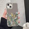 Роскошный чехол для телефона с зеркалом для макияжа и цветочным дизайном для IPhone 17 16 12 13 Mini 11 14 15 Pro Max 17E 16E Plus Силиконовый чехол Coque Cover Fundas
