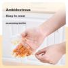 Temeiju Disposable Gloves, Food-Grade Thickened Boxed Pull-Out Style Kitchen PE Plastic Transparent Gloves for Cracking Crayfish, 500 Pieces Per Pack