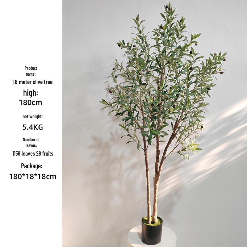 Olive Tree Potted Plant - Indoor Decor Simulation for Living Room