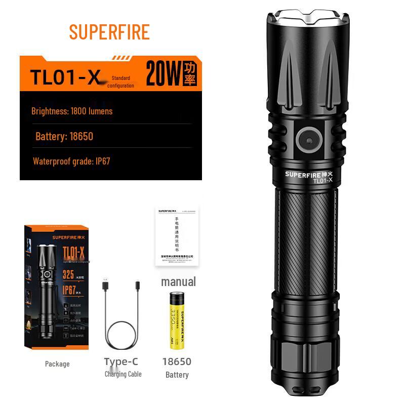 SupFire TL01-X High-Performance Tactical Flashlight
