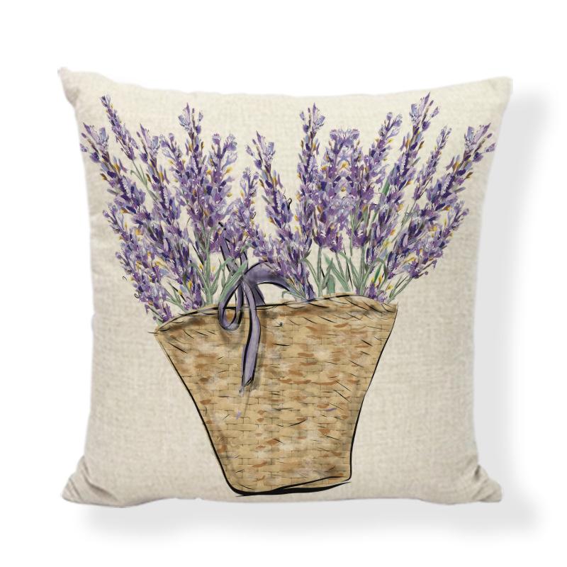 Наволочка «Благослови этот дом» лавандового цвета, 45x45 см, фиолетовая наволочка для диванной подушки для декора гостиной