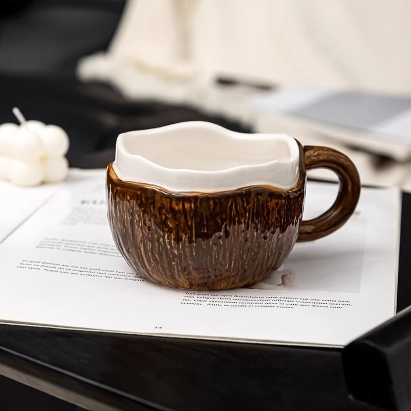 280 мл Фарфоровая кофейная чашка Дизайнерская чашка для кухни, для завтрака, для декора