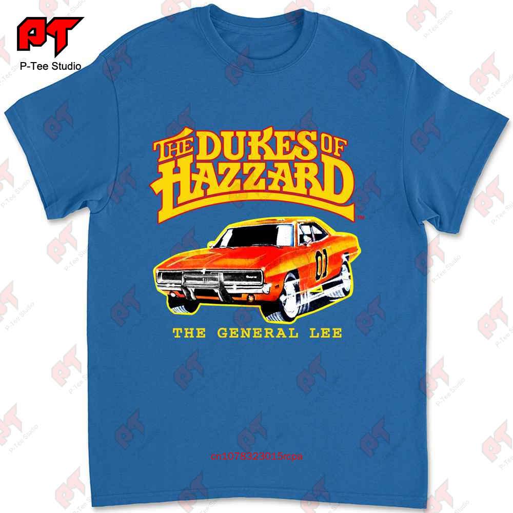 Vintage The Dukes Of Hazard General Lee T Shirt Size Large Black Single Stitch FMZN