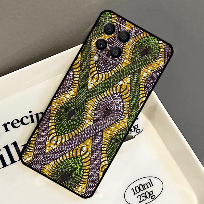 African Style Fabric Print Case For Samsung Galaxy M15 M55 M12 M13 M14 M54 M23 M16 M11 M21 M31 M20 M34 M52 M32 M36 M56
