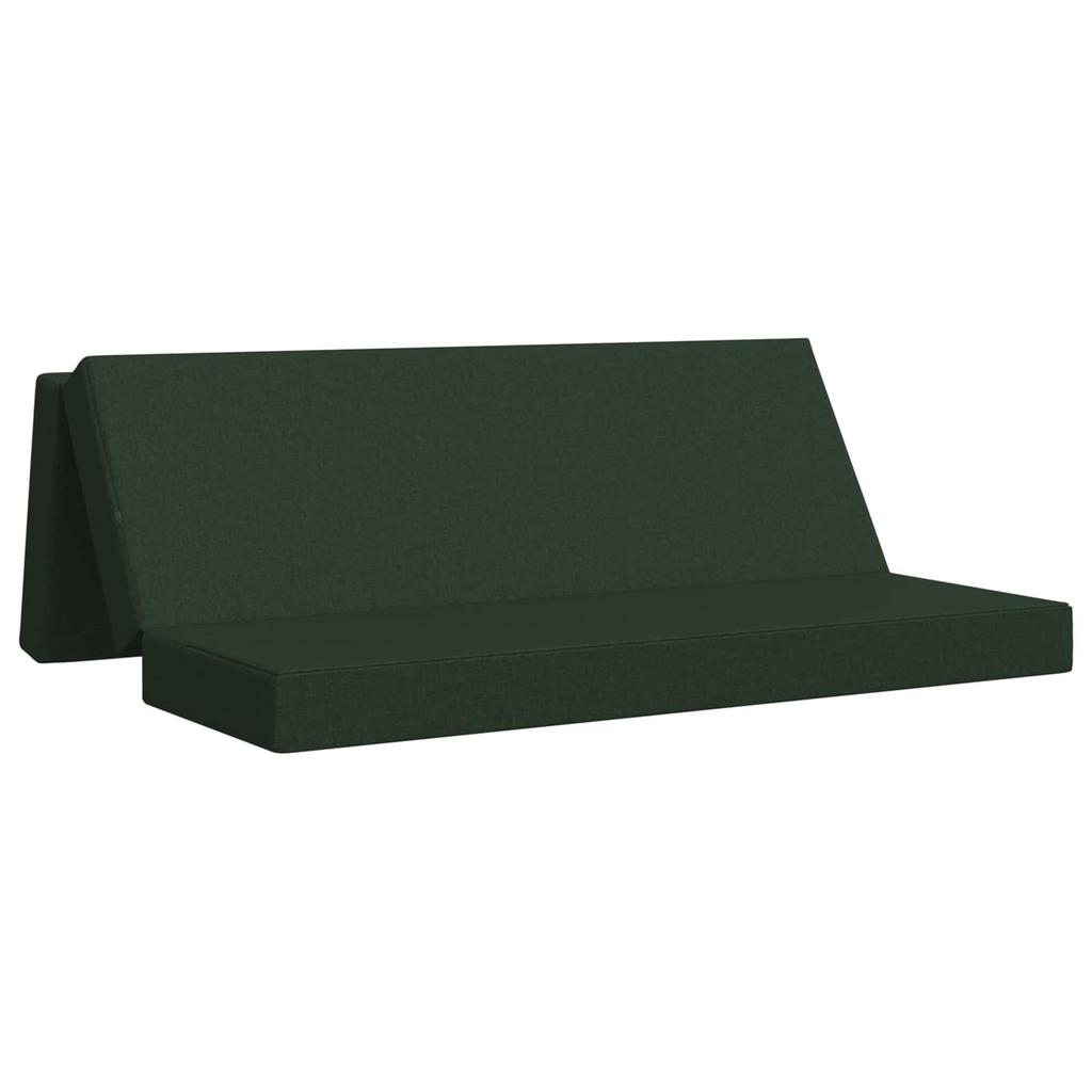 Folding Sofa Bed 180 x 67 x 45 cm Dark Green