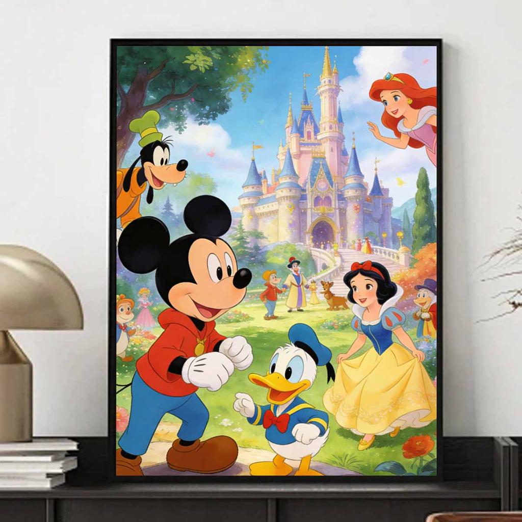 Disney Mickey Mouse Donald Duck Snow White castle diamond painting handmade diy mosaic art painting kit home decoration