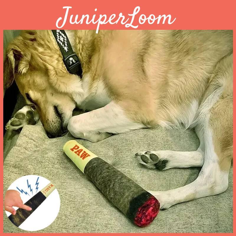 Lifelike Green Cigar Dog Toy Crafted From Premium Plush For Happy Pets
